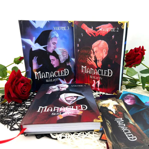 Manacled Book - Deluxe 3-Volume Edition with Illustrations - Complete Series. Exclusive Poster Gift Set & Bookmark Included, New version