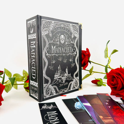 Manacled Book - Deluxe 3 - Volume Edition with Illustrations - Complete Series. Exclusive Poster Gift Set & Bookmark Included, New version, Black vesion - WizyBook