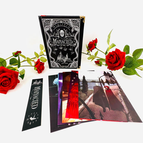 Manacled Book - Deluxe 3 - Volume Edition with Illustrations - Complete Series. Exclusive Poster Gift Set & Bookmark Included, New version, Black vesion - WizyBook