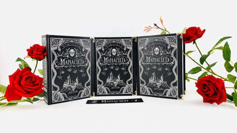 Manacled Book - Deluxe 3 - Volume Edition with Illustrations - Complete Series. Exclusive Poster Gift Set & Bookmark Included, New version, Black vesion - WizyBook