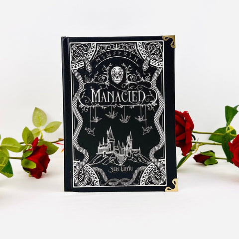 Manacled Book - Deluxe 3 - Volume Edition with Illustrations - Complete Series. Exclusive Poster Gift Set & Bookmark Included, New version, Black vesion - WizyBook