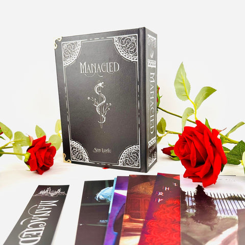 Manacled Book - Deluxe 3 - Volume Edition with Illustrations - Complete Series. Exclusive Poster Gift Set & Bookmark Included, New version, Black vesion - WizyBook