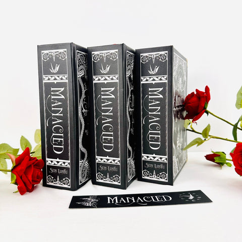 Manacled Book - Deluxe 3 - Volume Edition with Illustrations - Complete Series. Exclusive Poster Gift Set & Bookmark Included, New version, Black vesion - WizyBook