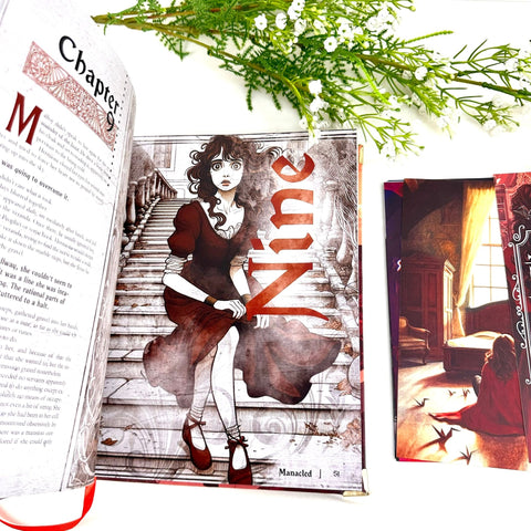 Manacled Book - Deluxe 3 - Volume Edition with Illustrations - Complete Series. Exclusive Poster Gift Set & Bookmark Included, New version, Red vesion - WizyBook