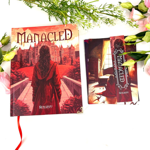 Manacled Book - Deluxe 3 - Volume Edition with Illustrations - Complete Series. Exclusive Poster Gift Set & Bookmark Included, New version, Red vesion - WizyBook