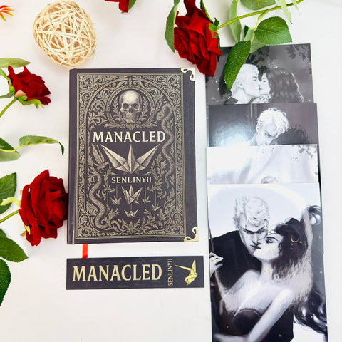 Manacled Book - Deluxe Single - Volume Edition with Illustrations - Complete Series, Black Hardcover, Exclusive Poster Gift Set & Bookmark Included - WizyBook