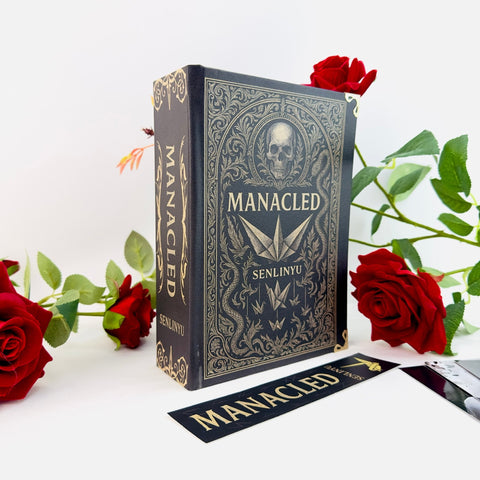 Manacled Book - Deluxe Single - Volume Edition with Illustrations - Complete Series, Black Hardcover, Exclusive Poster Gift Set & Bookmark Included - WizyBook