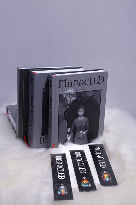 Manacled Book - Deluxe 3-Volume Edition with Illustrations - Complete Series. Exclusive Poster Gift Set Included - WizyBook