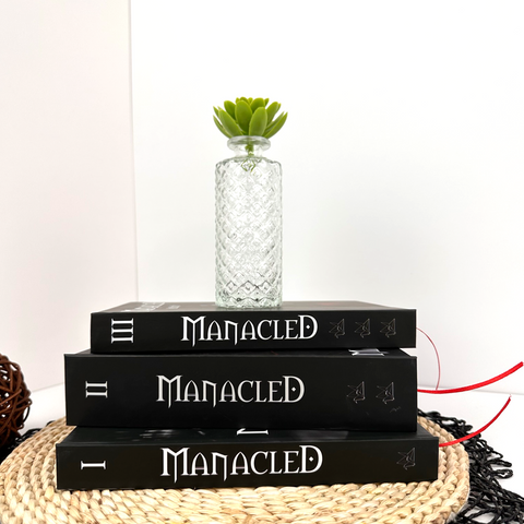 Manacled Book - Deluxe 3-Volume Edition with Illustrations - Complete Series. Exclusive Poster Gift Set Included - WizyBook