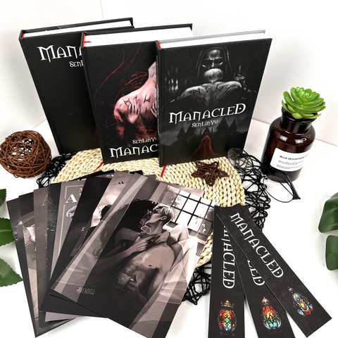 Manacled Book - Deluxe 3-Volume Edition with Illustrations - Complete Series. Exclusive Poster Gift Set Included - WizyBook