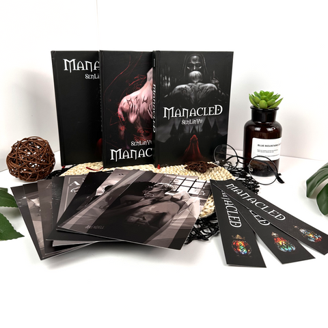 Manacled Book - Deluxe 3-Volume Edition with Illustrations - Complete Series. Exclusive Poster Gift Set Included - WizyBook