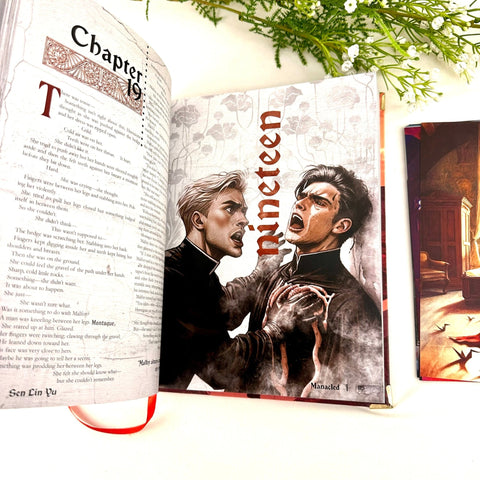 Manacled Book - Deluxe 3 - Volume Edition with Illustrations - Complete Series. Exclusive Poster Gift Set & Bookmark Included, New version, Red vesion - WizyBook