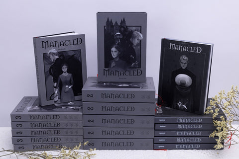 Manacled Book - Deluxe 3 - Volume Edition with Illustrations - Complete Series. Exclusive Poster Gift Set Included - WizyBook