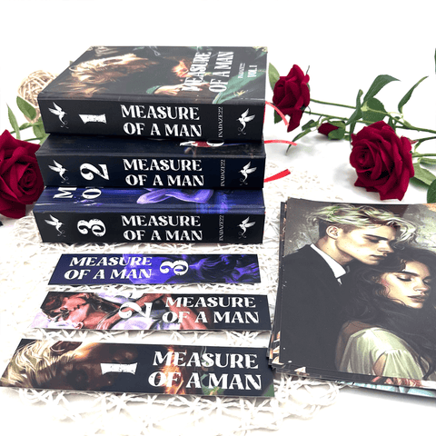 Measure of a Man Book Set by Inadaze22 - Full Series, Deluxe 3 - Volume Hardcover Edition with Metallic Accents - WizyBook