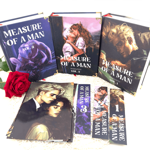 Measure of a Man Book Set by Inadaze22 - Full Series, Deluxe 3 - Volume Hardcover Edition with Metallic Accents - WizyBook